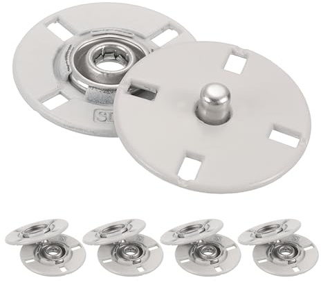 QUARKZMAN 5 Stück Druckknöpfe, Druckknöpfe zum Annähen Druckknopf Druckknöpfe ohne nähen Metall unsichtbarer verschluss schnalle Befestiger Knopf für Kleidung Leder Nähen (Beige, 21 mm)