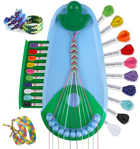 Plunack Freundschaftsarmbänder Selber Machen Set für Mädchen 6-12 Jahre | Armbänder Basteln: 20 Fäden in 10 Farben & Aufbewahrungsbox – kreatives Geschenk für Mädchen zu Geburtstag & Weihnachten