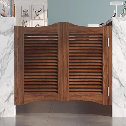 Porte Battante Portes de Saloon Western à Lames, Porte Battante de Café en Bois, Porte à Fermeture Automatique pour Animaux de Compagnie, Cloison de Comptoir de Cuisine de Magasin, Cloison de Couloir(