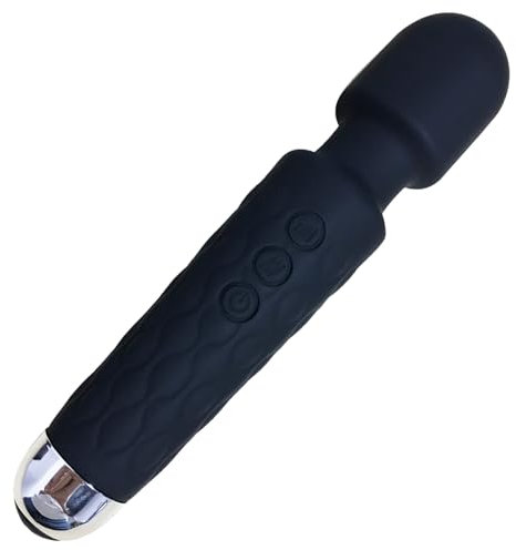 Gogvaga Wand Vibrator for Women - 20 Vibration Modes & 10 Speeds, Vibrator Wand Massager for Clitoris Stimulation, Adult Sex Toys for Woman, Wireless Vibrators & Water-Resistant Adult Toy (Black)