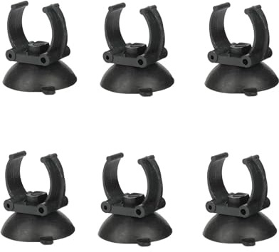 JULIAQUA Aquarium Heizstab Saugnapf, LED Lampe Saugnapf, 6 Stück im Set – Hochwertige Saugnäpfe für Aquariumzubehör (Ventouse-A)