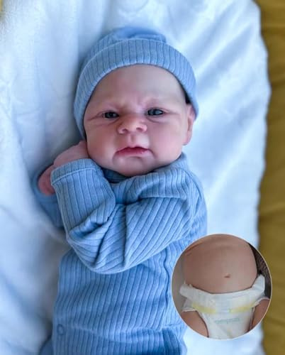 Zero pam Reborn Baby Lebensecht-48CM Echte Baby Junge, Lebensechte Puppen Wie Echtes, Echte Reborn Puppen Lebensecht Puppe Mit Zubehör