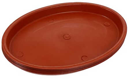 CIMAXIC Lot De 5 Pots De Fleurs Ovales en Plastique pour Lextérieur
