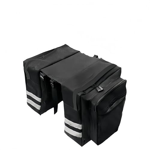 Kapler Fahrradtasche Gepäckträger Hinten 35L Doppeltasche - Wasserabweisend mit Reflektoren & Riemen - Robuste Radtasche für E-Bike & MTB Pendler
