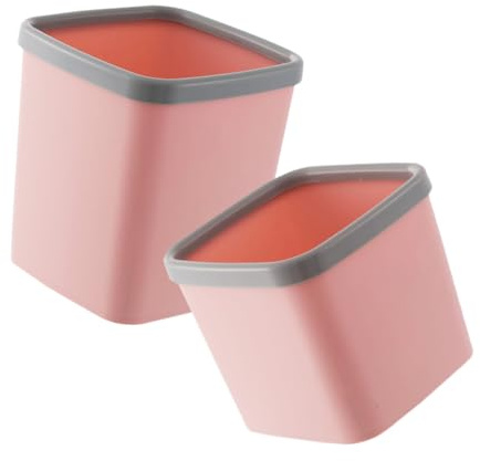 WEKAMOS 2 Piezas Bote De Basura De Plástico Cubo De Basura Para Escritorio Hogar Para Oficina Escritorio o Almacenamiento De Artículos Diversos