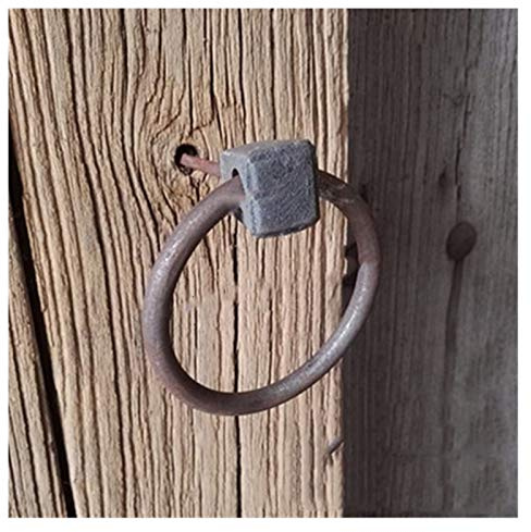 TüRklopfer,TüRklopfer Antik Gusseisen Antike Türklopfer Pull Hand Tür Hoop Griff Old Elm Eisen erhöhen Eindickung Eisenring(Iron color,Big)