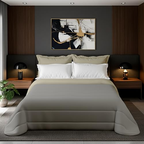 Zucchissime Trapunta Invernale Matrimoniale 260x265 | calda e leggera, double face, design elegante | Coperta Matrimoniale Invernale in microfibra | comfort avvolgente e qualità sartoriale 350 g/m²
