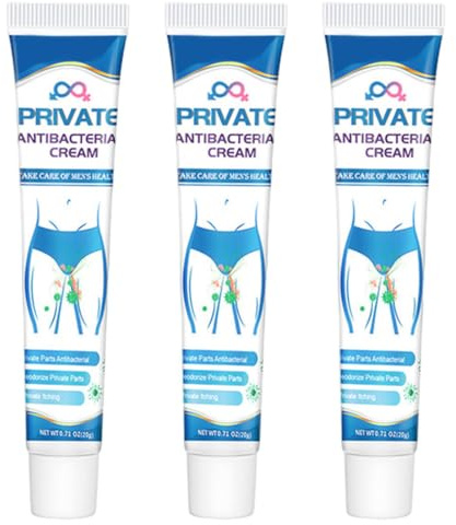 AIZXYO 3 Pezzi Crema Intima Uomo Antibatterica e Antiprurito, Trattamento Lenitivo per Igiene Maschile e Prurito Pelle Sensibile, Confezione da per Sollievo Duraturo
