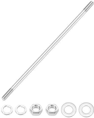 QUARKZMAN 1 Jeu De Tiges Filetées Double Extrémité M10x300mm, Barres Boulons Tiges Filetées Double En Acier Inoxydable 304 Avec Écrou Rondelle Pour Ancrage Structurel