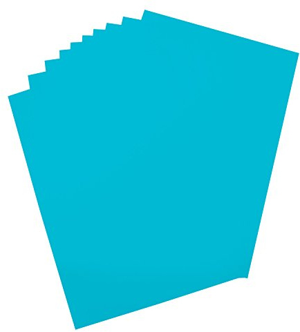 folia 65306 - Plakatkarton, ca. 48 x 68 cm, 10 Bögen, 380 g/qm, einseitig taubenblau gefärbt - ideal zum Basteln oder Erstellen von Plakaten und Anzeigen