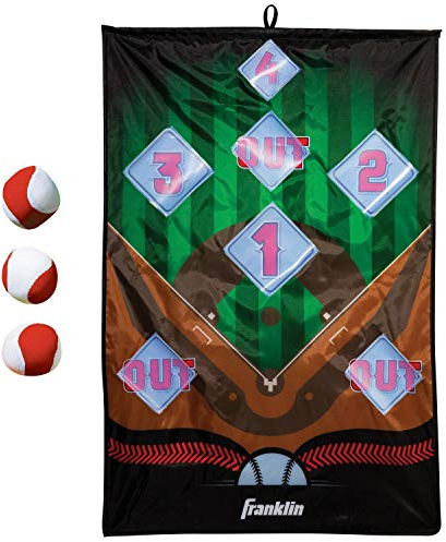 Franklin Sports MLB and NFL Target Toss Game - Kids Over The Door Mini Throwing Game - Baseball
