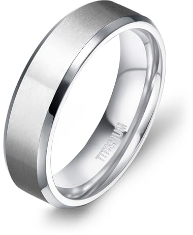 TIGRADE Titanium Rings 4MM 6MM 8MM 10MM Wedding Band in Comfort Fit Matte for Men Women Size 3-15, Silver 6mm, Size 10