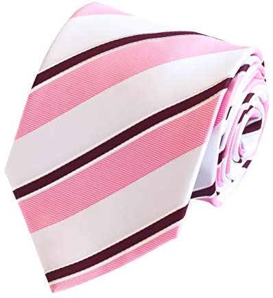 Fabio Farini - Herren gestreifte Krawatte in 8cm Breite, Schlips klassisch Robuste Pflegeleichte Mikrofaser für alle Anlässe wie Hochzeit, Beerdigung, Konfirmation oder Business