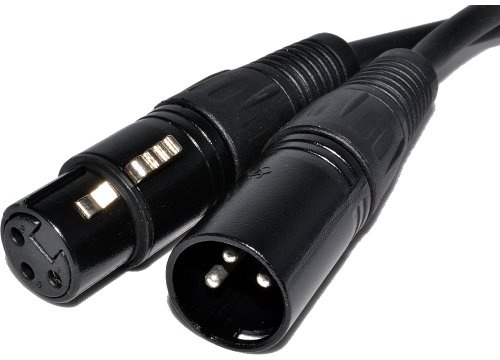 Pulse XLR Mikrofon Männlich Zum Weiblich Audio Kabel Schwarz 1 m [1 Meter/1m]