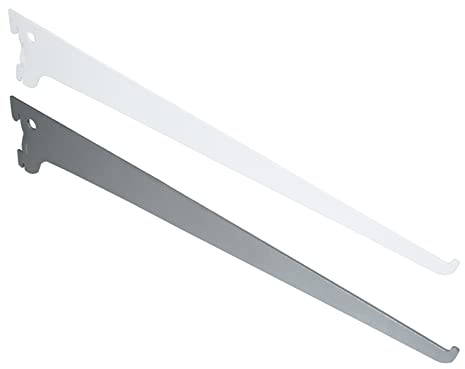 PRIOstahl Wandregal Regalträger Silber 10er Set - 250mm Regalhalter 1-reihig Schwerlast Halterung - Wandschienen Regal System Aufbewahrung Ordnung Zuhause