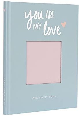 Odernichtoderdoch® Love Story Book inkl. klistermärkesark – påfyllningsbok för par – 64 sidor – 17 x 21,5 cm