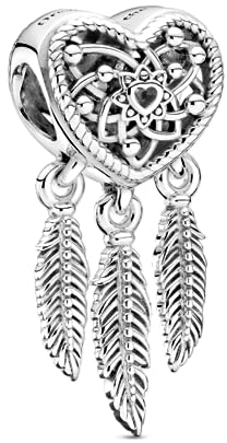 Pandora Charm Three Feathers Dreamcatcher