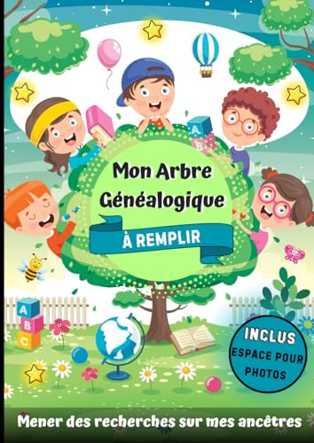 Mon Arbre Généalogique à remplir. Mener des recherches sur mes ancêtres: Permet aux enfants de construire leur arbre généalogique jusqu'à 4 générations. Idée cadeau originale!