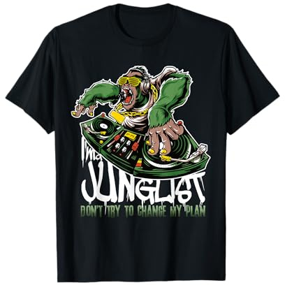 I´m a junglist Jungler Gorilla DNB Drum and Bass Music T-Shirt