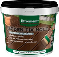 Ultrament Holz Frisch - Deckende Holzfarbe, Bodenfarbe Holz für Aussen, 4 Liter (Terrabraun)