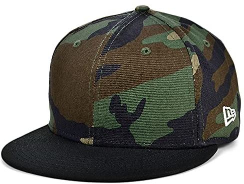 New Era Blank Custom 9FIFTY verstellbare Snapback Cap, Camouflage/Schwarz, Einheitsgröße