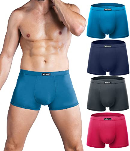 wirarpa Boxershorts för män, mikrofiber, män, underkläder, mjuk modal män, kalsonger, retroshorts för män, 4-pack, Flerfärgad a30, XXL