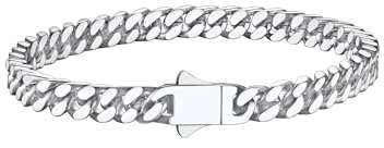 Richsteel Christmas Gifts for Men-5mm Miami Cuban Chain Bracelet Stainless Steel Bracelets for Men