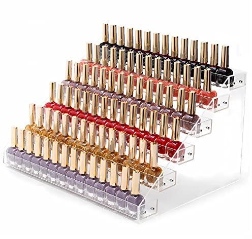 XiYee 6-tier Nagellack Aufbewahrung Organizer Display, Nagellackständer, Nagellack Regal, Acryl Nagellack Halter, Parfüm Aufbewahrung, Hautpflege Organizer