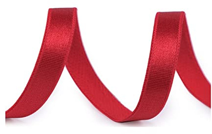 Bandes de soutien-gorge en satin de 5 m de large - 10 mm de large - Idéal pour bretelles de soutien-gorge, lingerie, bretelles (rouge)