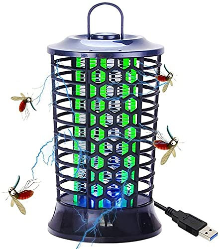Lampe Anti-moustiques photocatalyseur, lumière LED Anti-moustiques Anti-Mouches USB, Lampe Anti-moustiques muette Anti-moustiques pour Salon, lit, Cuisine (USB) (Prise)
