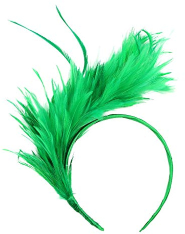 Haarschmuck Kopfschmuck Feder Mode Haarbänder Haarspangen haarreif Kopfbedeckungen Blumenkranz Braut Kopfschmuck Schleier Kranz Schleier Hochzeit Haarschmuck für Karneval, Party, Tanz (Grün)