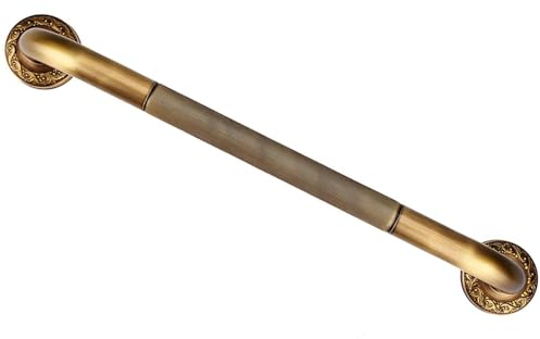 Dusch-Haltegriff, 19-Zoll-Vintage-Messing-Badezimmer-Haltegriff, Goldener Dusch-Sicherheitshandlauf für Badewannen und Duschen, Badewannen-Stützgriff aus Messing (50 cm)