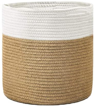 DAGLLGEW Cesta tejida de cuerda de yute para plantas de interior, para decoración de flores del hogar, estilo 1, decoración de jardín
