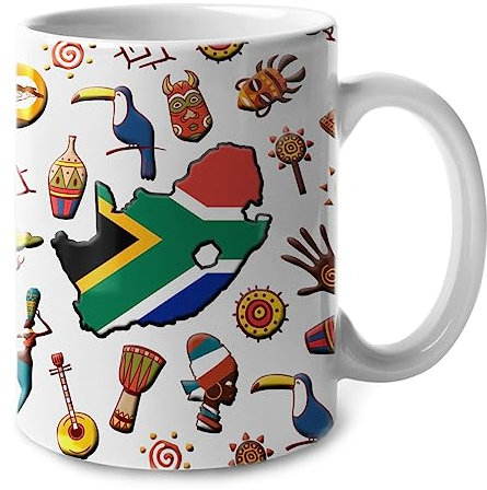 Tazza Mamma Sud Africa Tazza di Latte Personalizzata Tazza Personalizzata Unico Tazze da tè 330Ml per San Valentino, Nonna, Bambini