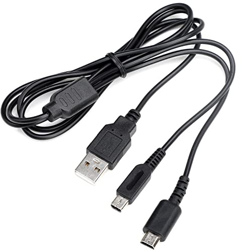 2 in 1 Charger Cord Cable for Nintendo DS Lite,Universal USB Charging Cable