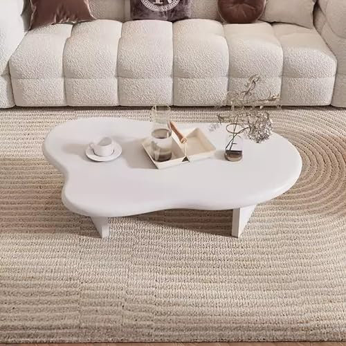 MTSYXYM Couchtisch aus Holz in Wolkenform,Moderner Couchtisch für Wohnzimmer,Zentraler Couchtisch,Einfache Aufbau,aus Holzwerkstoff,Für Wohnzimmer, Schlafzimmer, Heimdekoration.(120 * 60 * 40cm)