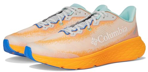 Columbia Men's Konos Featherweight Running Shoe, Mango/Stormy Blue, 10 Wide