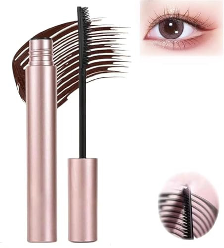 Onlymay Mascara Waterproof Mascara,Onlymay Eye Makeup,Onlymay Comb Mascara,3D Waterproof Curling Eyelash Iron Mascara, Long-Lasting Waterproof & Smudge-Proof (Brown, 6g)