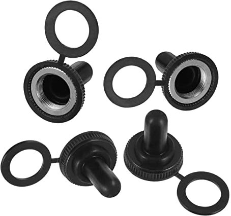 ULTECHNOVO 20 Stück Knebelabdeckungen 12mm Staubschutz Knebelschutz Abdeckkappen Für Schalter Und Knöpfe Einsatz Schutzfolie Schwarz