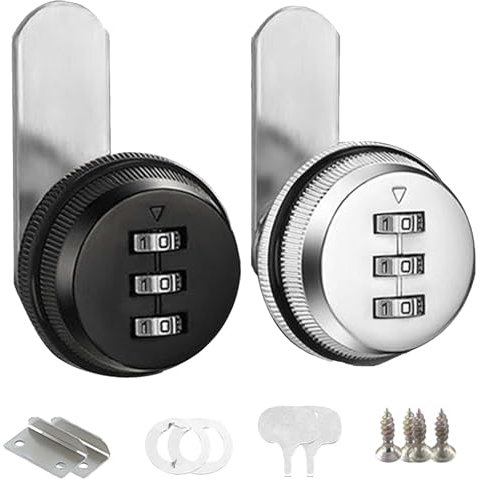 TREABEAR 2 lucchetti a combinazione, serratura per cassetta delle lettere, 30 mm, serratura per mobili, serratura con codice numerico, serratura per armadietto, serratura a combinazione con codice a 3