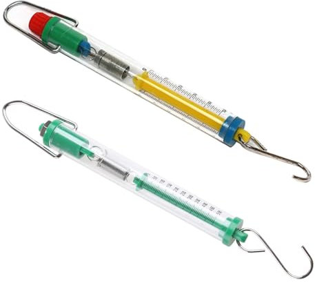 NOLOWY Tragbares Labs Kraftmessgerät, Federwaage, Kapazität 5 N, 500 g/m², beschriftet, für Experimentierwissenschaft