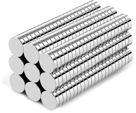 Delaga 100 Stück Magnete Stark, 8x3mm Kleine Magnete Rund | Mini Magnet für magnettafel, Kühlschrank, 3D Druck, DIY, Pinnwand, Handwerk Whiteboard, Büro