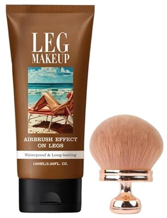 Maquillaje Para Piernas, Perfeccionador De Cobertura Corporal Completa, Perfeccionador De Tez Con Brocha Grande Para Maquillaje Corporal, Camuflaje E Iluminador Corporal 2 En 1,Base De Maquillaje C-ub