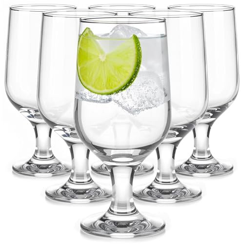 Glasmark KROSNO 1992 Lot de 6 Verres à Bière Transparents Chope à Bière sur Pied Lavable au Lave-vaisselle 360 ml