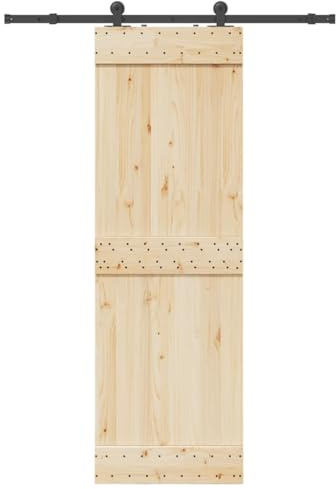 Refined Kit de herrajes para puertas correderas acero negro 152,5 cm