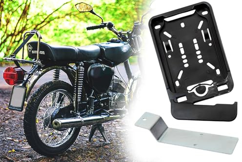 Wechselrahmen Kennzeichen 135 x 110 Klappfunktion + Halter Stahl verzinkt für Simson S50, S51, S70 - einfacher Austausch