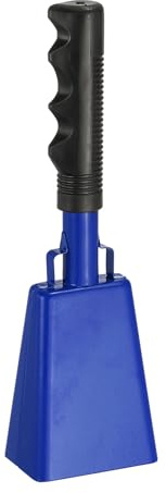 PATIKIL 10 Kuhglocken Für Football Spiele 1Stk Kuhglocken Für Sportveranstaltungen Bulk Lautstarke Krachmacher Metall Kuhglocke Mit Griff Für Jubel Wettbewerbe Marathon Hochzeit DIY Blau