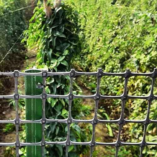 SSDDLZEQ Black Wire Mesh Roll Garden Fence Plants Vegetables Flowers Plastic Hardware Cloth Safety Construction Fence(1.5x50m(5x164ft))