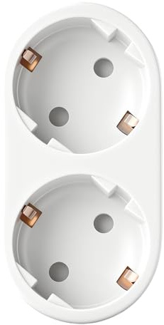 Steckdosenleiste Doppelstecker für Steckdose 2 Fach Weiß (250V / 16A) White 1