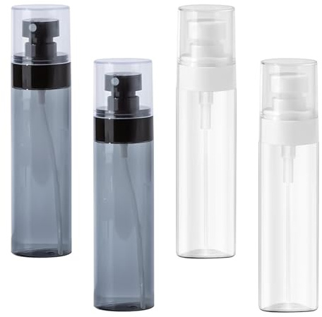 Brilovent Small Spray Bottles 100ml, 4Pack Fine Mist Spray Bottle for Travel, Fine Mist-Spray Bottles for Hair, Skincare, Cosmetics